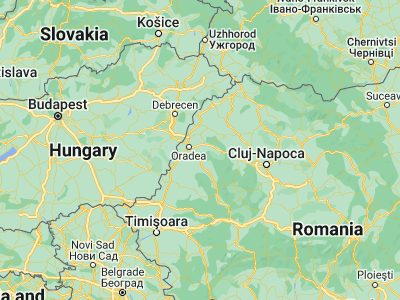 Map showing location of Copăcel (46.98333, 22.16667)