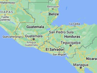 Map showing location of Copán (14.83333, -89.15)