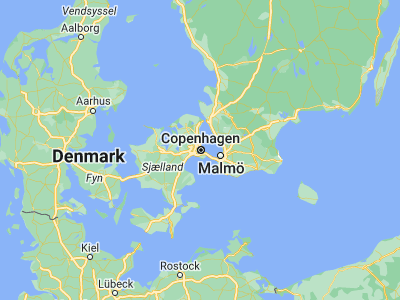 Map showing location of Copenhagen (55.67594, 12.56553)
