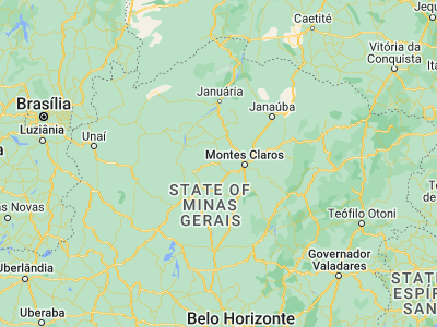 Map showing location of Coração de Jesus (-16.68528, -44.365)