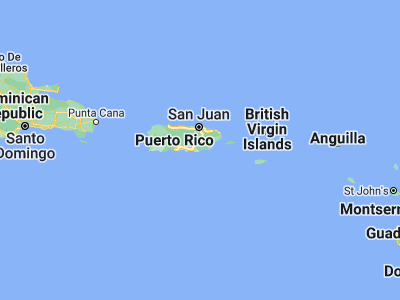 Map showing location of Corazón (17.99274, -66.08489)