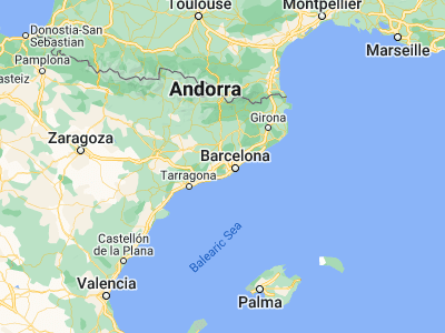 Map showing location of Corbera de Llobregat (41.41702, 1.9197)