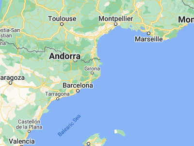 Map showing location of Corçà (41.98333, 3.01667)