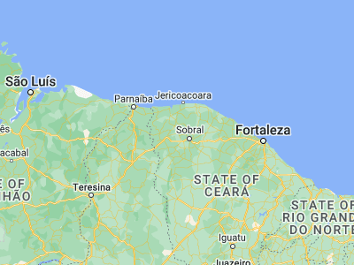 Map showing location of Coreaú (-3.53333, -40.65667)