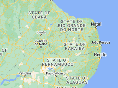 Map showing location of Coremas (-7.01444, -37.94583)