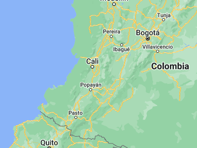Map showing location of Corinto (3.17407, -76.25993)