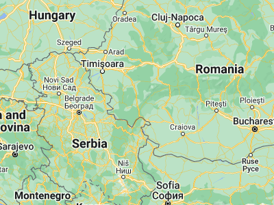 Map showing location of Cornea (45.03333, 22.31667)