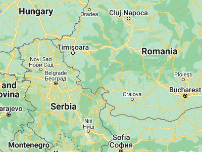 Map showing location of Cornereva (45.06667, 22.41667)