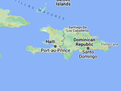 Map showing location of Cornillon (18.67472, -71.95333)