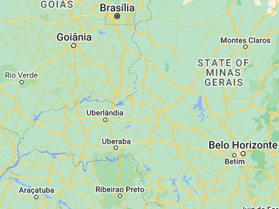 Map showing location of Coromandel (-18.47333, -47.20028)