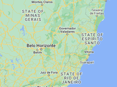 Map showing location of Coronel Fabriciano (-19.51861, -42.62889)