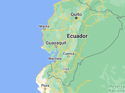 Map showing location of Coronel Marcelino Maridueña (-2.2, -79.41667)