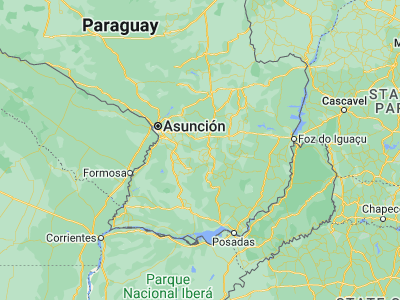 Map showing location of Coronel Martínez (-25.75, -56.61667)