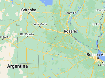 Map showing location of Corral de Bustos (-33.28205, -62.18463)