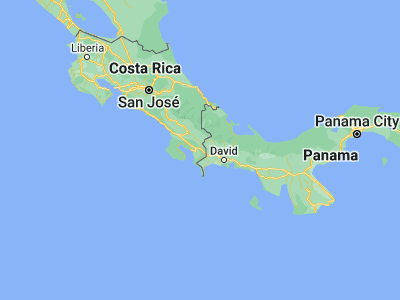 Map showing location of Corredor (8.64002, -82.946)