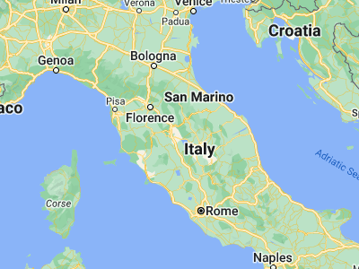 Map showing location of Cortona (43.27467, 11.98533)