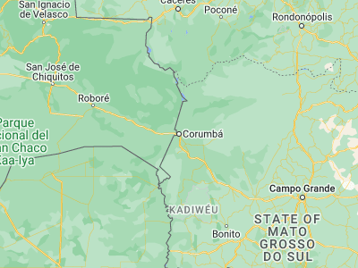 Map showing location of Corumbá (-19.00917, -57.65333)