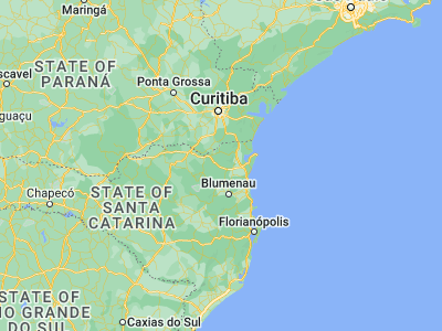 Map showing location of Corupá (-26.42528, -49.24306)