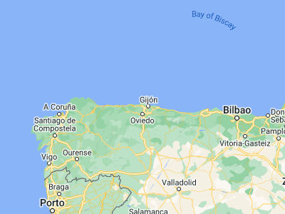 Map showing location of Corvera de Asturias (43.51062, -5.8691)