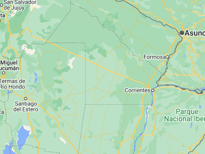 Map showing location of Corzuela (-26.95374, -60.96928)