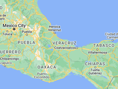 Map showing location of Cosamaloapan de Carpio (18.36678, -95.79634)