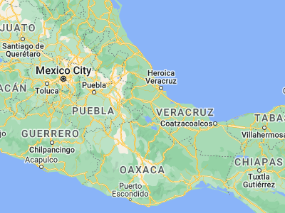 Map showing location of Cosolapa (18.60025, -96.68552)