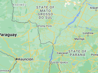 Map showing location of Costa Rica (-23.41667, -54.65)