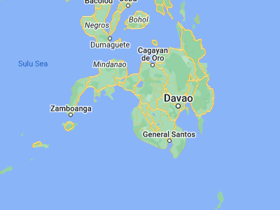 Map showing location of Cotabato (7.22361, 124.24639)