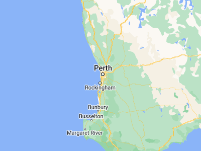 Map showing location of Cottesloe (-32, 115.76667)