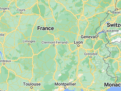 Map showing location of Courpière (45.75689, 3.54216)