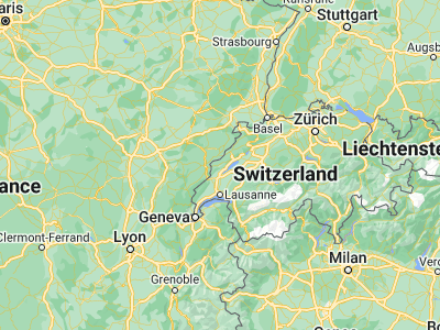 Map showing location of Couvet (46.92613, 6.63415)