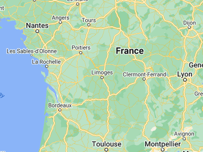 Map showing location of Couzeix (45.87047, 1.23828)