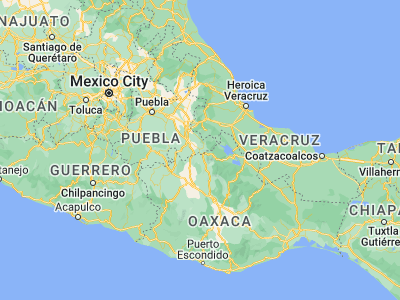 Map showing location of Coxcatlán (18.26682, -97.14996)