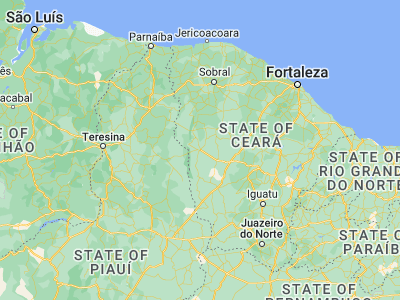 Map showing location of Crateús (-5.17833, -40.6775)