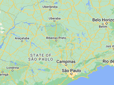 Map showing location of Cravinhos (-21.34028, -47.72944)