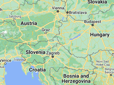 Map showing location of Črenšovci (46.57444, 16.29056)