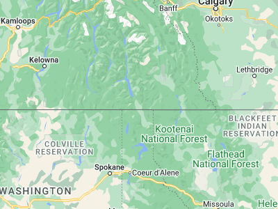 Map showing location of Creston (49.09987, -116.50211)