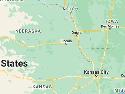 Map showing location of Crete (40.62778, -96.96142)