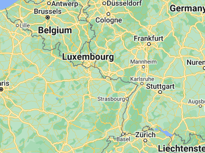 Map showing location of Creutzwald (49.2, 6.68333)