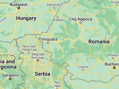 Map showing location of Criciova (45.63333, 22.06667)