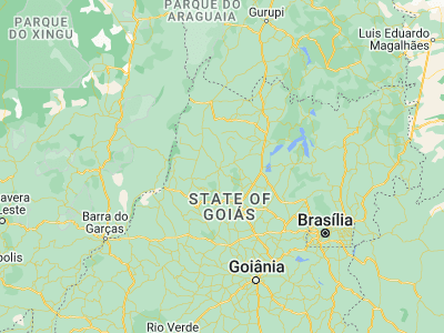 Map showing location of Crixás (-14.54889, -49.96917)