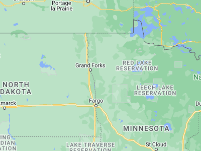 Map showing location of Crookston (47.77414, -96.60812)