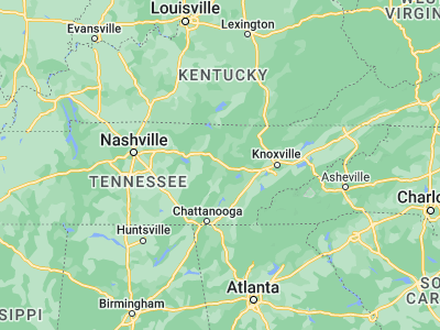 Map showing location of Crossville (35.94896, -85.0269)