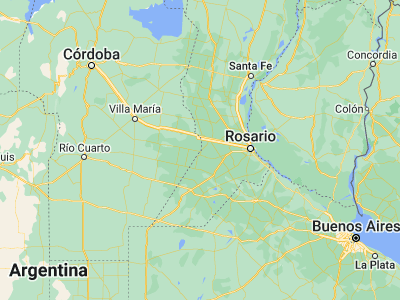 Map showing location of Cruz Alta (-33.00887, -61.80746)