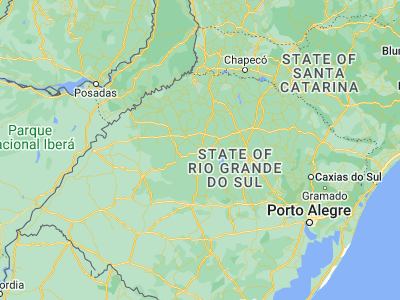 Map showing location of Cruz Alta (-28.63861, -53.60639)