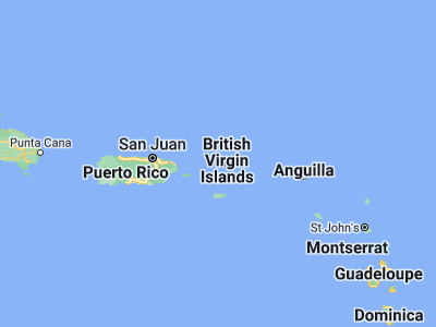 Map showing location of Cruz Bay (18.33134, -64.79375)