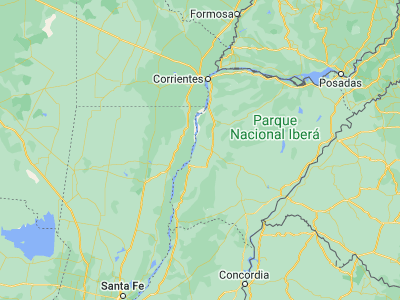 Map showing location of Cruz de los Milagros (-28.83646, -59.00476)