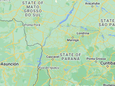 Map showing location of Cruzeiro do Oeste (-23.785, -53.07333)