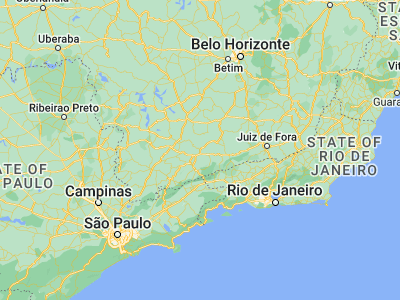 Map showing location of Cruzília (-21.83861, -44.80833)