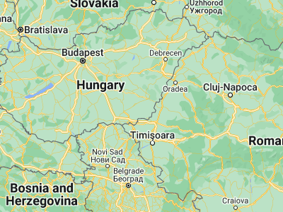 Map showing location of Csanádapáca (46.55, 20.88333)